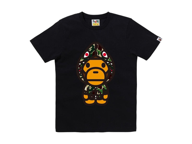 BAPE Women's ABC Camo Shark Hoodie Milo Tee Black/Green
