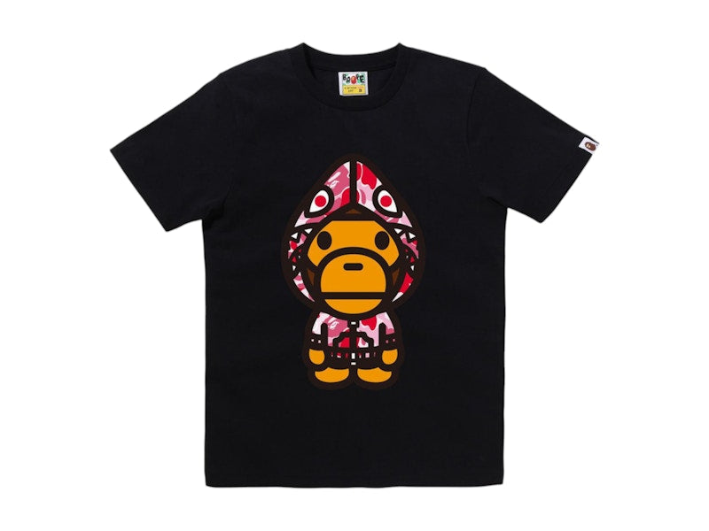 BAPE Women's ABC Camo Shark Hoodie Milo Tee Black/Pink