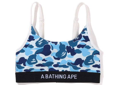 BAPE Womens ABC Camo Sport Bra Blue