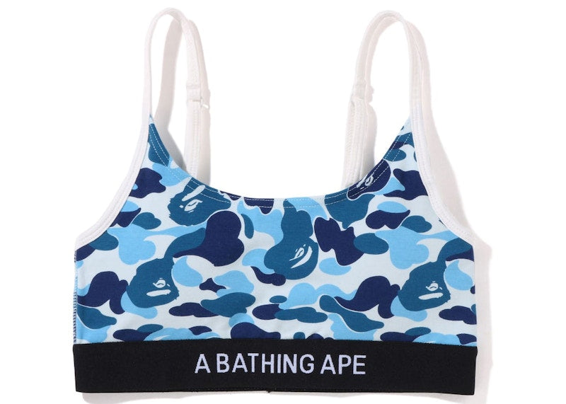 BAPE Womens ABC Camo Sport Bra Blue
