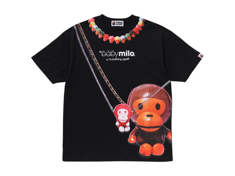 BAPE Women's Baby Milo Fake Print Oversized Tee Black