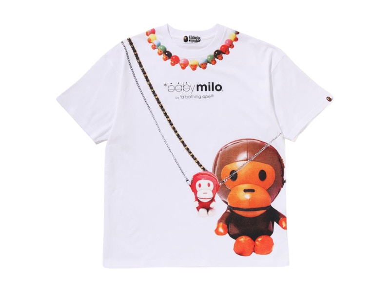 BAPE Women's Baby Milo Fake Print Oversized Tee White