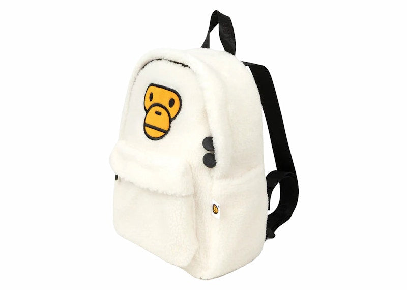 BAPE Women's Baby Milo Mini Fur Backpack Ivory