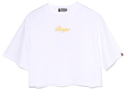 BAPE Womens Busy Works Cropped Tee White