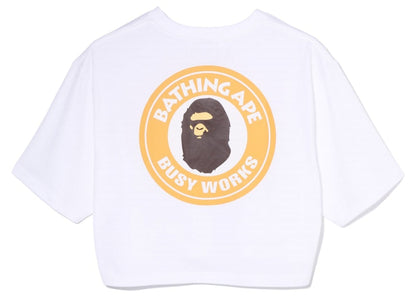 BAPE Womens Busy Works Cropped Tee White