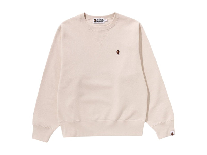 BAPE Women's By Bathing Crewneck Sweatshirt Beige
