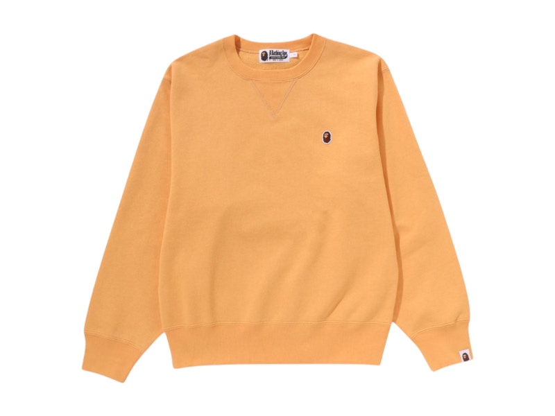 BAPE Women's By Bathing Crewneck Sweatshirt Orange