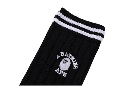 BAPE Women's College Loose Socks Black