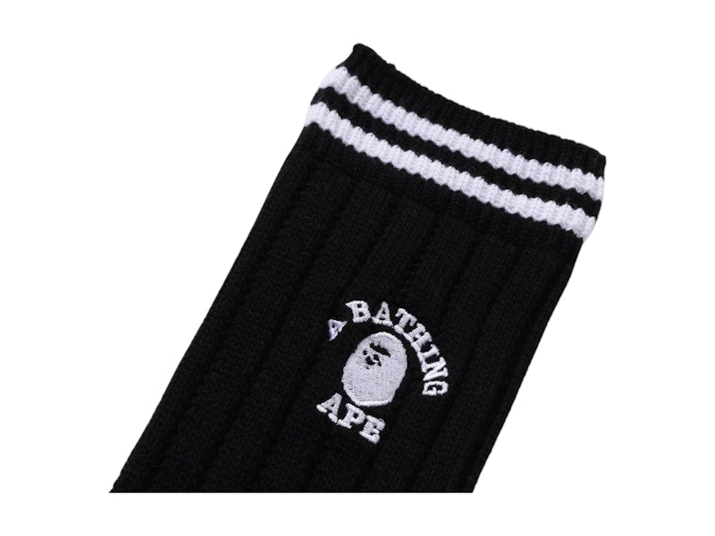 BAPE Women's College Loose Socks Black