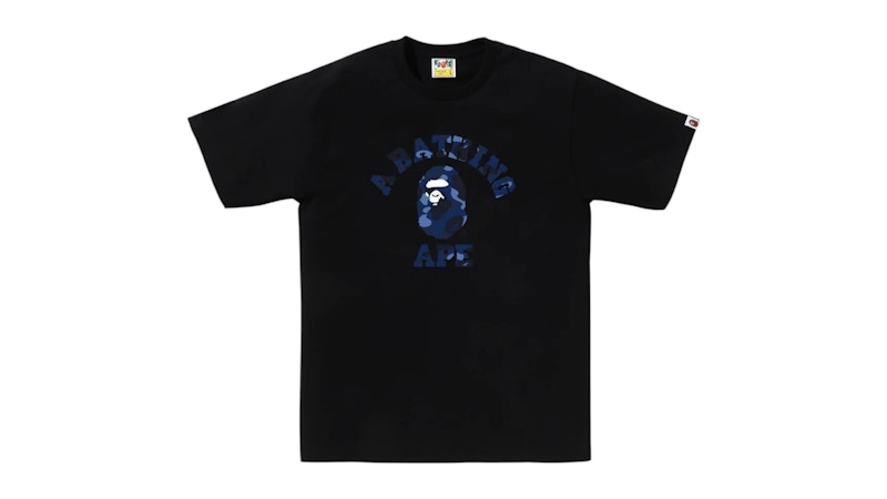 BAPE Women's Color Camo College Tee Black Blue