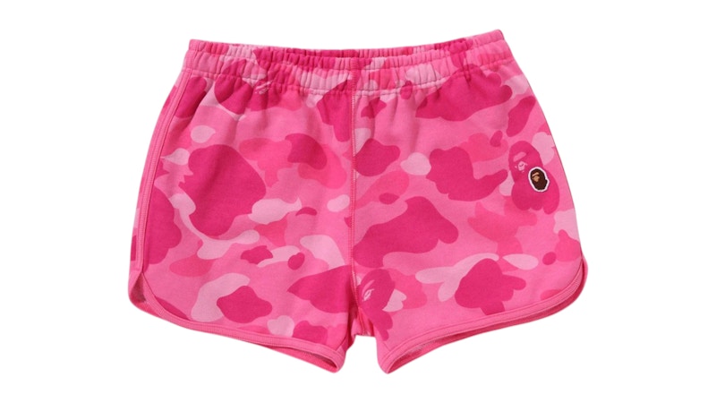 BAPE Women's Color Camo Sweat Shorts Pink