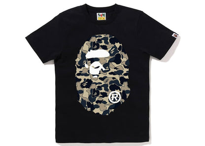 BAPE Womens Cookie Camo 2 Big Ape Head Tee Black Beige