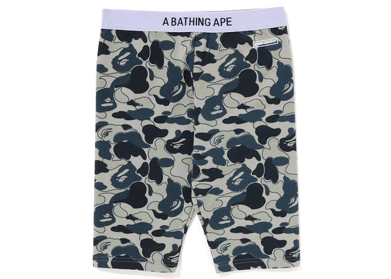 BAPE Womens Cookie Camo 2 Biker Shorts Beige