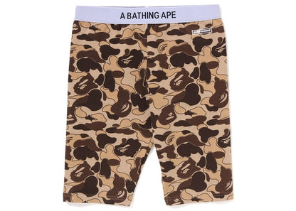BAPE Womens Cookie Camo 2 Biker Shorts Brown
