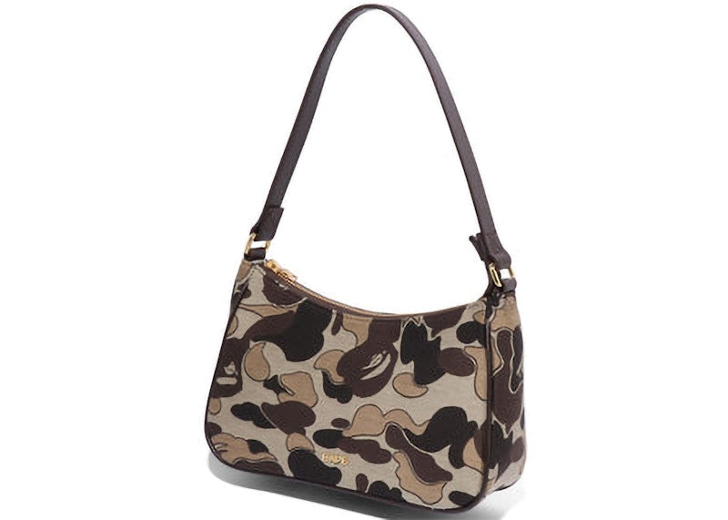 BAPE Womens Cookie Camo 2 Hand Bag Brown