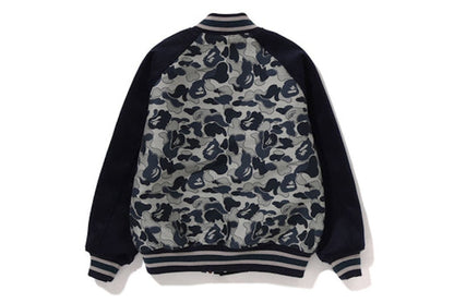 BAPE Womens Cookie Camo 2 Varsity Jacket Beige