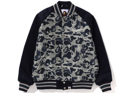 BAPE Womens Cookie Camo 2 Varsity Jacket Beige