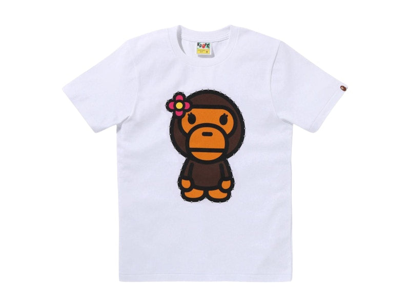 BAPE Women's Crystal Stone Big Baby Lisa Tee White