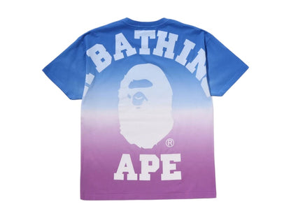 BAPE Women's Gradation Big College Oversized Tee Blue