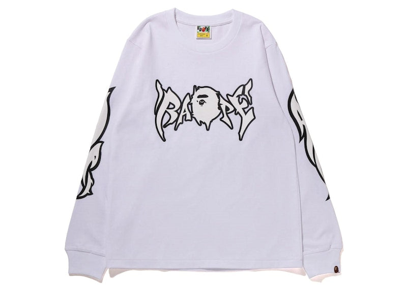 BAPE Women's Graffiti L/S Tee White