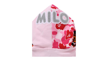 BAPE Women's Milo Shark Full Zip Double Hoodie Hoodie (Silver Font Milo) Pink
