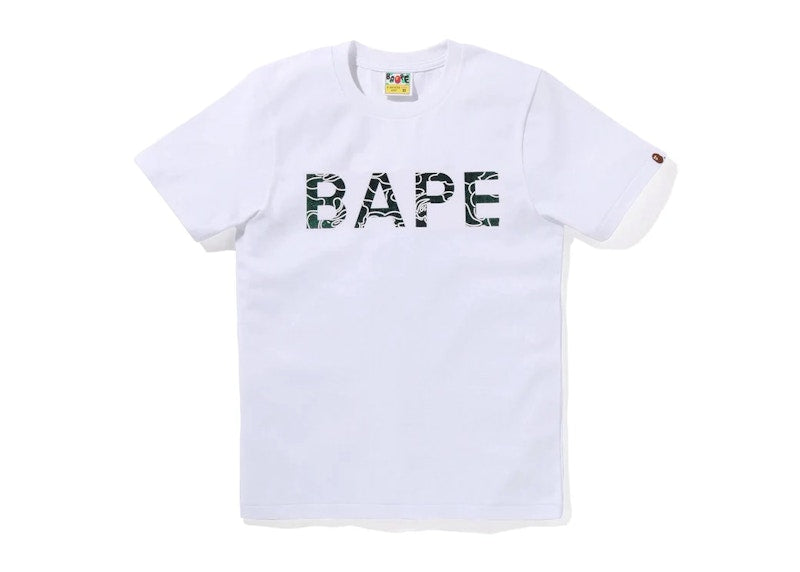 BAPE Women's Neon Camo Glitter Tee White