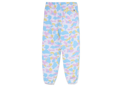 BAPE Womens New Multi Camo Oversized Sweatpants White