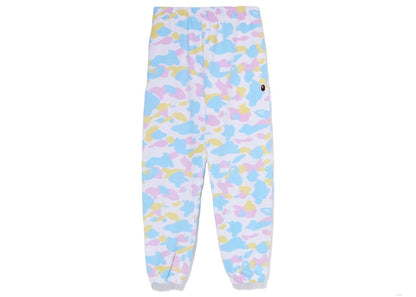 BAPE Womens New Multi Camo Oversized Sweatpants White
