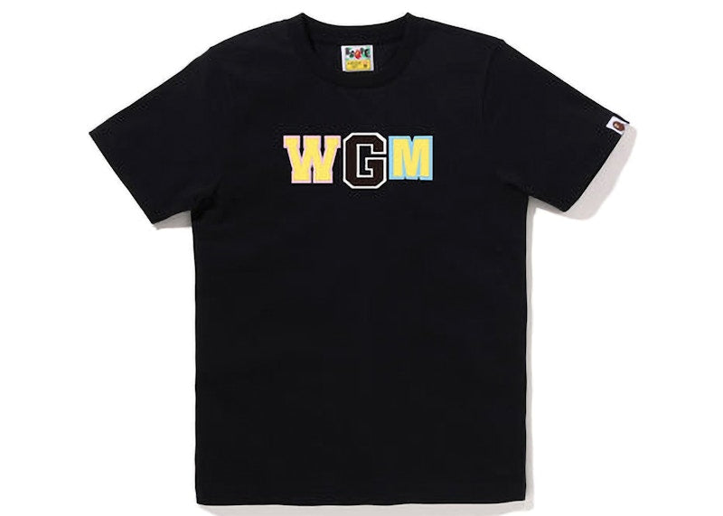 BAPE Womens New Multi Camo WGM Shark Tee Black