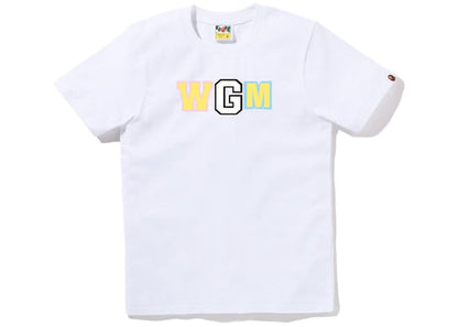 BAPE Womens New Multi Camo WGM Shark Tee White