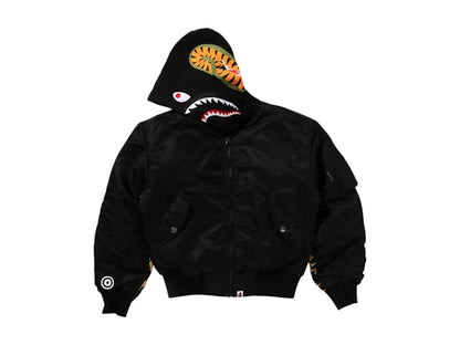 BAPE Women's Shark MA-1 Hoodie Black