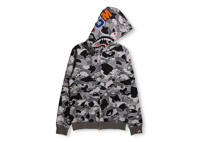 BAPE Women's Sta Camo Shark Full Zip Hoodie Black