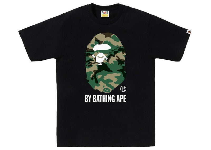 BAPE Woodland Camo By Bathing Ape Tee Black