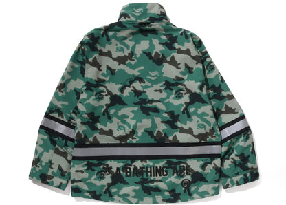 BAPE Woodland Camo Relaxed Fit Safety Jacket Olive Drab