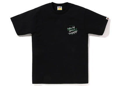 BAPE Woodland Camo WGM Ape Head Tee Black