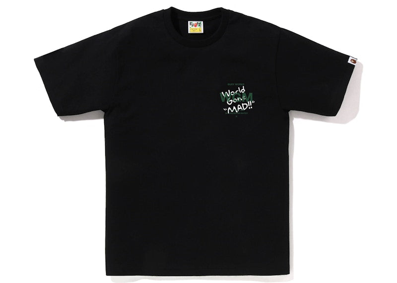BAPE Woodland Camo WGM Ape Head Tee Black