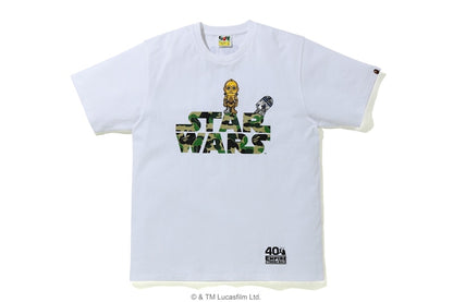BAPE X Star Wars R2-D2 & C-3PO Tee White