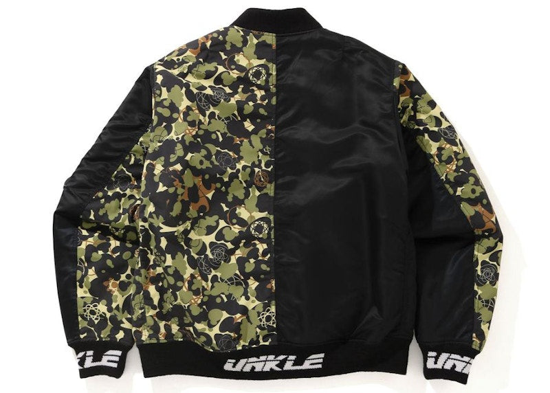 BAPE x UNKLE MWA CAMO MA-1 Jacket Black