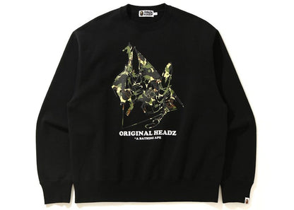 BAPE x UNKLE POINTMAN Logo Relaxed Crewneck Black