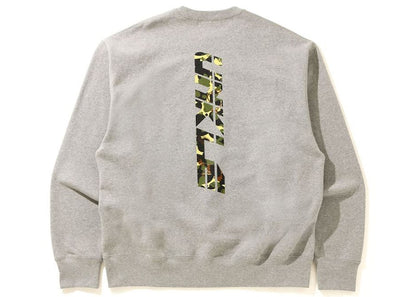 BAPE x UNKLE POINTMAN Logo Relaxed Crewneck Grey