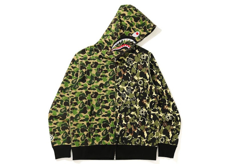 BAPE x UNKLE WIDE Full Zip Hoodie Green