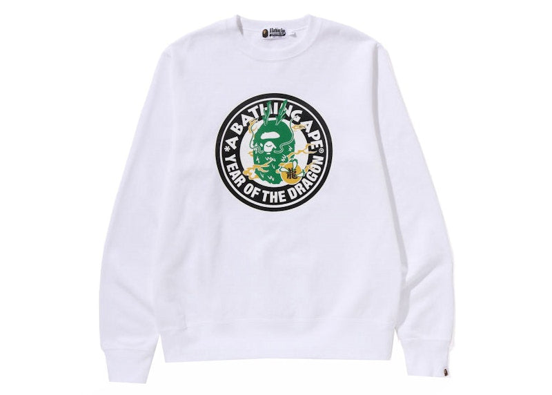 BAPE Year Of The Dragon Sweatshirt White