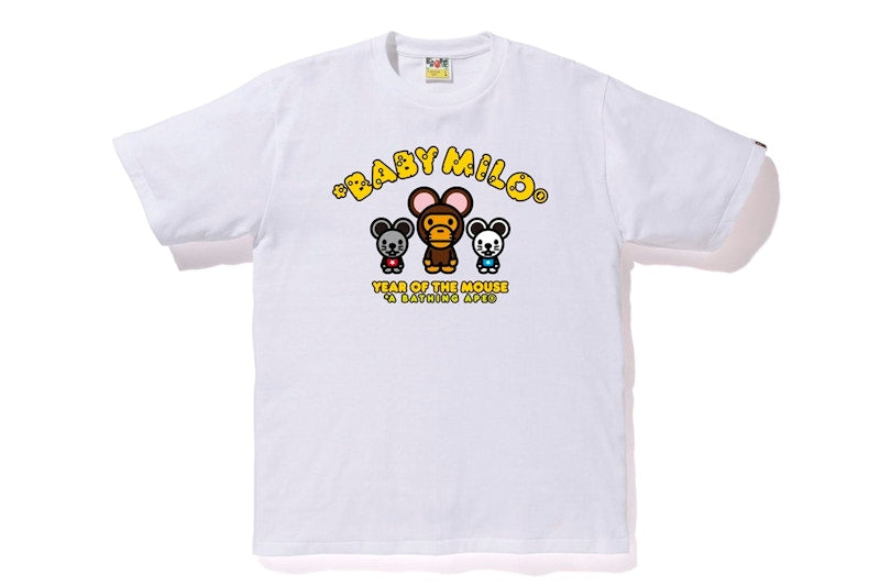 BAPE Year of The Mouse Baby Milo Tee White
