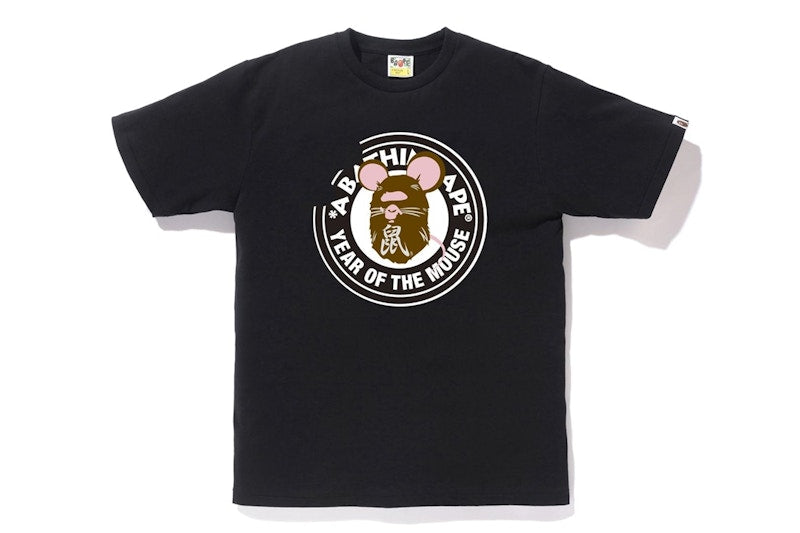 BAPE Year of The Mouse Tee Black
