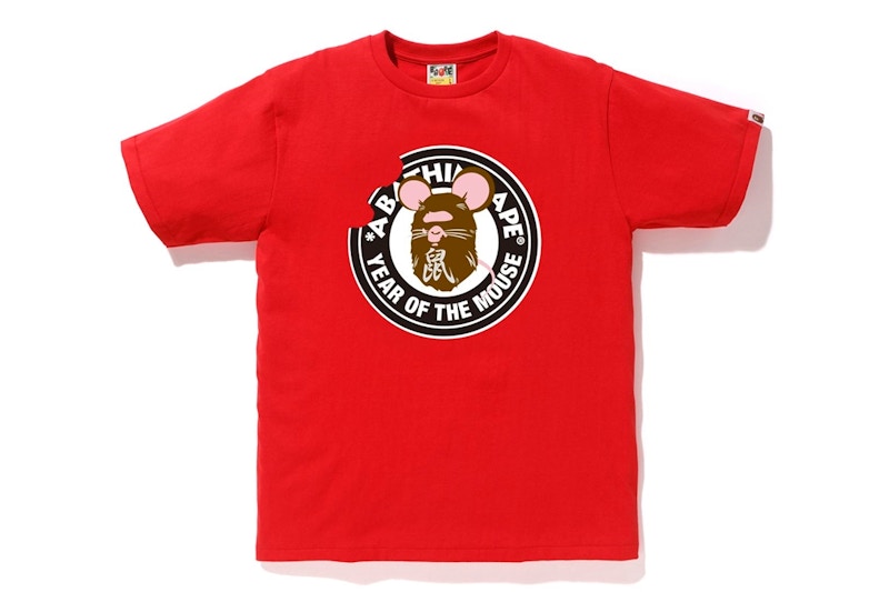 BAPE Year of The Mouse Tee Red
