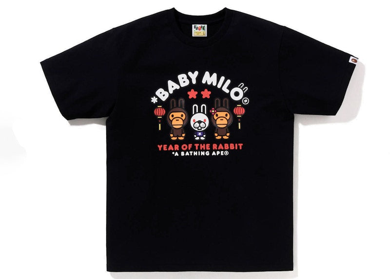 BAPE Year of the Rabbit Baby Milo Tee (2023) Black