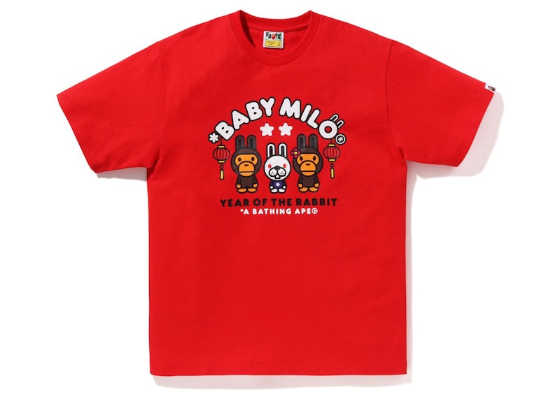 BAPE Year of the Rabbit Baby Milo Tee (2023) Red