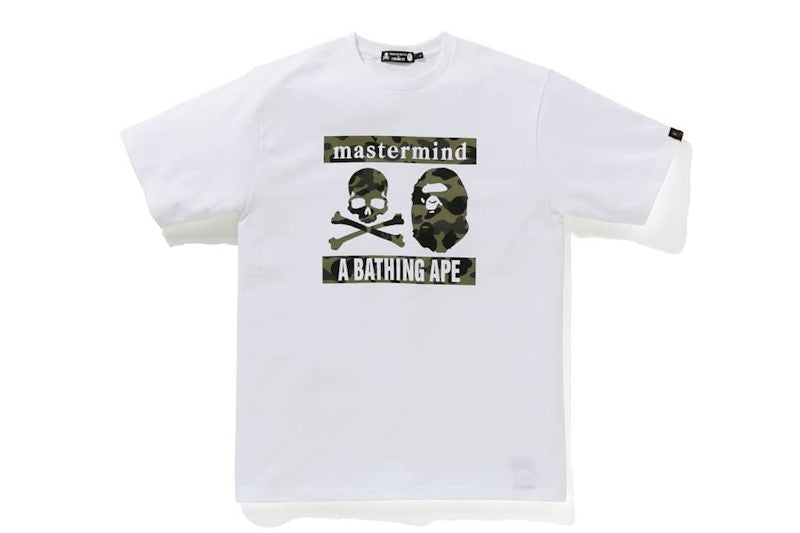 BAPE vs. Mastermind 1st Camo Logo Tee White/Green