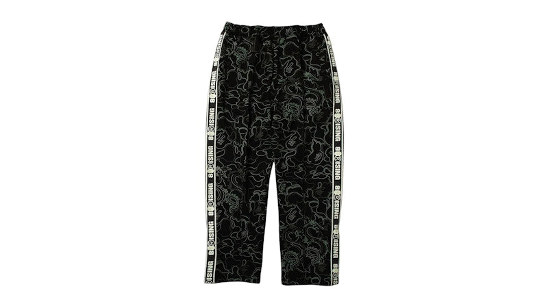 BAPE x 88Rising Glow In The Dark Camo Track Pants Black