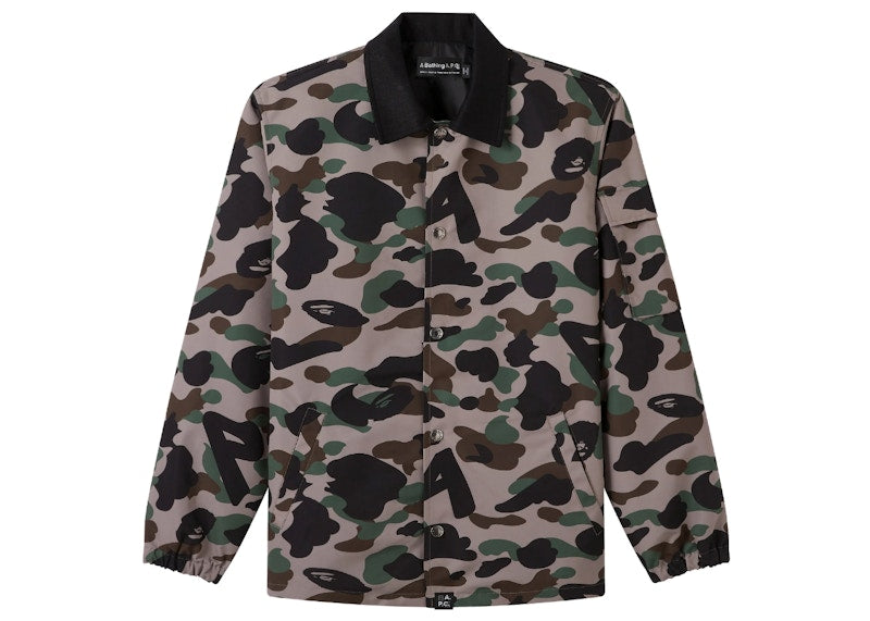 BAPE x A.P.C. Camo Coach Jacket Beige